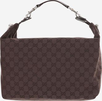 Gucci Unisex Shoulder Bag Brera Dark Brown Gg Canvas Polyester
