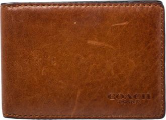 Coach Brown Leather Bifold Card Holder