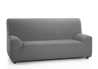 Bigbuy Martina Home Tunez, Copridivano Elastico, Tela (50% Poliestere, 45% Cotone, 5% Elastan), Grigio, 3 Posti (170-220 Cm Larghezza)