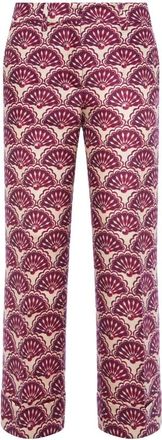 La DoubleJ Pinocchio Broek - Dames - Straight fit broeken - Paars - L - Wol - Broeken
