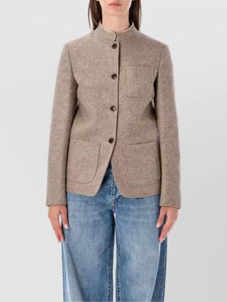 Fortela virgin wool single-breasted coat