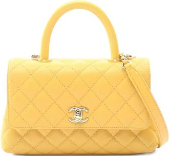 Chanel 2020s matelasse handle handbag - Yellow