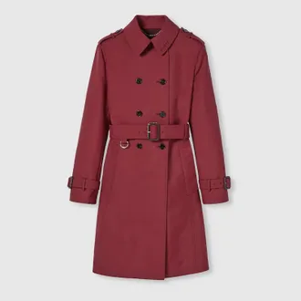 Gucci Double Gabardine Trench Coat, Bordeaux, Ready-to-wear