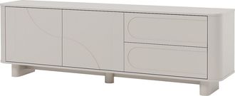 Vente-Unique Mueble para TV con 2 puertas y 2 cajones - Beige - DIGARA