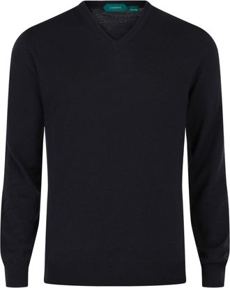 Slowear Zanone V-Neck Wool Blend Sweater