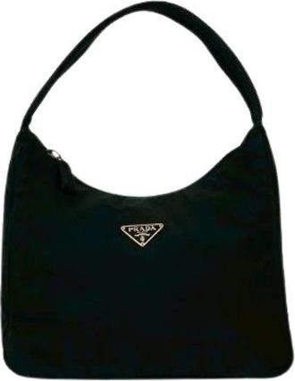 Prada Pre-owned Nylon Schoudertas - Dames - Vintage Schoudertas - Zwart - ONE Size - Nylon - Vintage