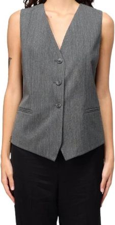 Twinset Grijs Jasje Set - Dames - Gillet - Grijs - M - Kostuums