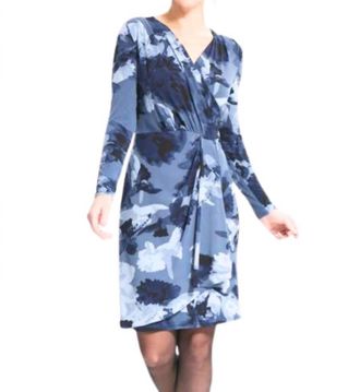 Joseph Ribkoff Abstract Print Dress In Black Patterned