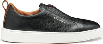 Santoni Victory - Heren - Sneakers - Zwart - 40 EU - Leer - Schoenen