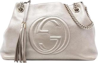 Gucci Pre-owned Shoulder Bags, female, Beige, Size: ONE SIZE Pre-owned The Soho Chain