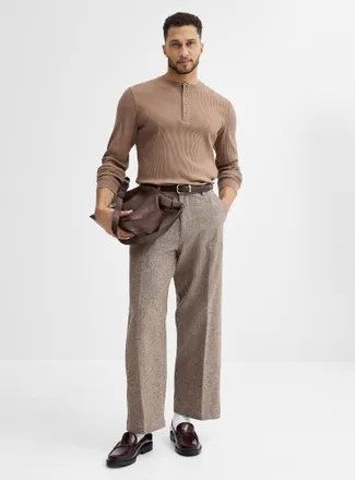 Jack & Jones Mens Herringbone knit pant Straight fit