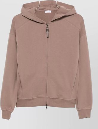 Brunello Cucinelli ribbed cotton zip hoodie