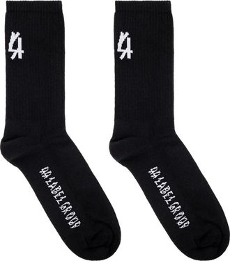44 Label Group Socks, male, Black, Size: ONE SIZE Socks with logo
