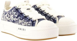 Amiri Embroidered Cotton Sneaker - Navy