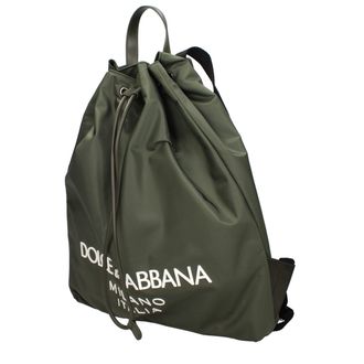 Dolce & Gabbana Mens Green Nylon Backpack