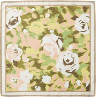 Nicole Miller Satin Floral Square Scarf