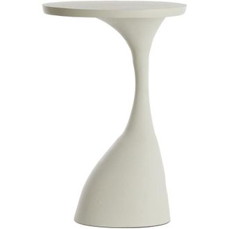 Light & Living Light&living - Mesa Auxiliar Macau Mate Crema Metal - 40x33x55 Cm