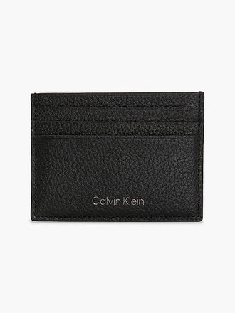 Calvin Klein Leather Cardholder - Calvin Klein - Black - Men - One Size