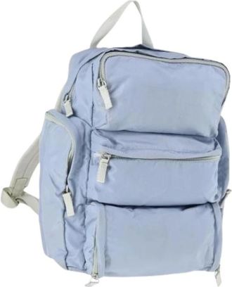 Prada Pre-owned Backpacks, female, Blue, Size: ONE SIZE Pre-owned Nylon Backpack