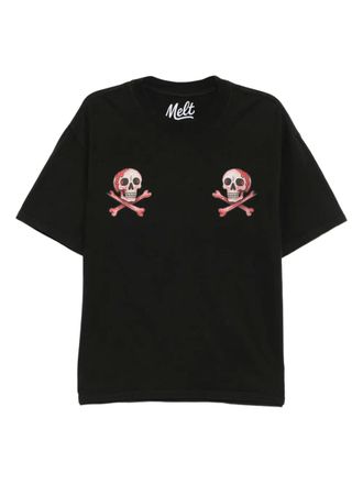 Melt graphic-print T-shirt - Black