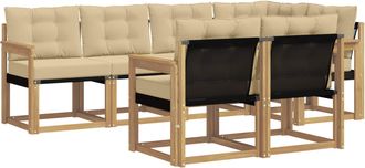 vidaXL Conjunto De Sof&aacute;s De Exterior 7 Uds. Y Beige Vidaxl