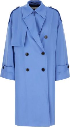 Dries Van Noten Stijlvolle Trench en Parka Jas - Dames - Trenchcoats - Blauw - S - Jassen