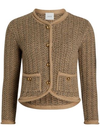 Patou knitted fitted jacket - Brown