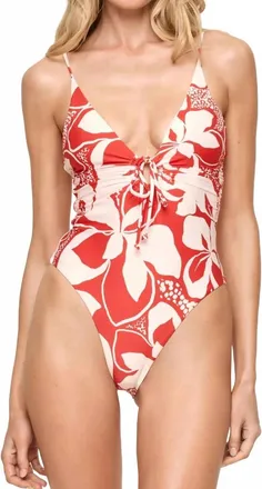 L*Space Womens Piper Classic One Piece In Red