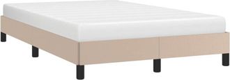vidaXL Estructura cama sin colchón cuero sintético capuchino 120x200cm Vidaxl