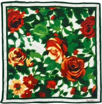Nicole Miller Satin Floral Square Scarf