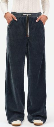 Daze Cozy Drawcord Wide Leg Pants in Sky Whisper at Nordstrom, Size X-Small