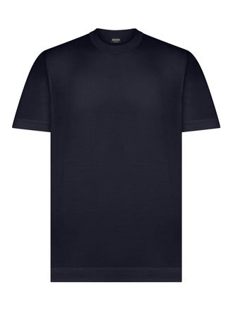 Ermenegildo Zegna Crew Neck T-Shirt In Silk Blend