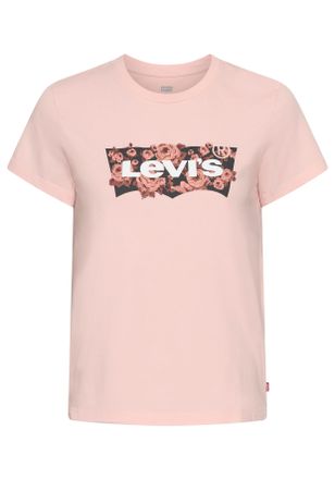 Levi's T-Shirt LEVIS THE PERFECT TEE, Damen, Gr. XS (34), lse floral batwing peachskin, Single Jersey, Obermaterial: 100% Baumwolle, bedruckt, normal, Rundha