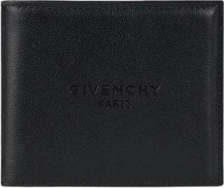 Givenchy Pre-owned Bi-Fold Portemonnee met Logo-reli&euml;f - Heren - Vintage Accessoires - Zwart - ONE Size - Leer - Vintage