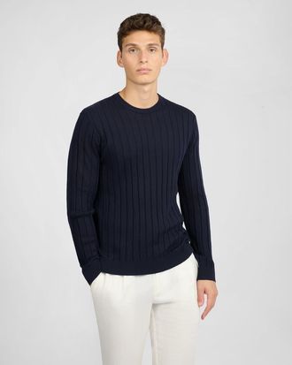 Onia Extra Fine Merino Wool Crewneck Sweater in Midnight at Nordstrom, Size Xx-Large