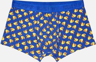 Happy Socks Mens Rubber Ducks Boxer Trunk, Blue - Size: 33/32/32