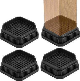 OEM Elevadores De Muebles Ajustables De 12 Piezas: Posavasos Robustos Aptos Para Cama, Sof&aacute; Y Mesa, Estabilizadores Y Antideslizantes