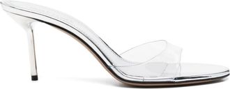 PARIS TEXAS 70mm Lidia mules - women - PVC - 41 - Silver