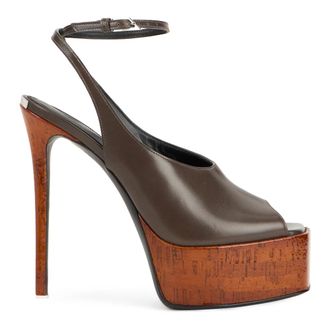 The Attico High Heel Sandals, female, Brown, Size: 9 US Ornella Platform Sandals