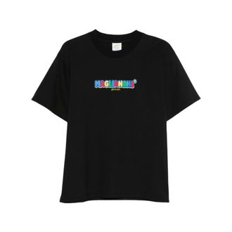 Magliano T-Shirts, male, Black, Size: XL Logo-print T-shirt