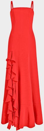 Cinq &agrave; Sept Dilan Cascading Ruffle Slit Gown