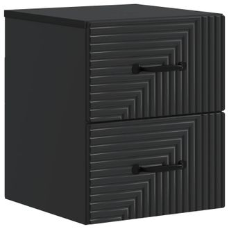 vidaXL Mesita De Noche De Pared Con Caj&oacute;n Negro 34,5 X 33 X 40 Cm Vidaxl