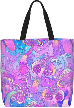 Generic Women Handbag Trippy Mushroom Women Tote Bag Fashion Casual Ladies Purse, For School, Christmas, Swim, Birthday, Wedding