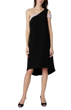 Emilia George Karolina One-Shoulder Maternity/Nursing Dress in Black at Nordstrom, Size Small