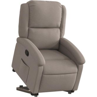 vidaXL Vidaxl - Sill&oacute;n Reclinable Elevable Tela Gris Taupe