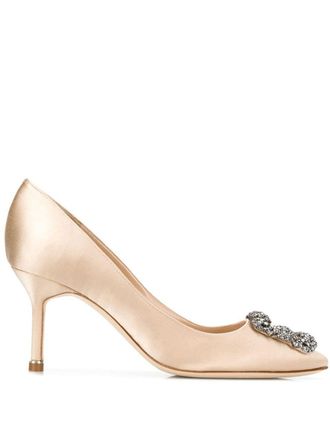 Manolo Blahnik 70 mm Hangisi pumps - Beige