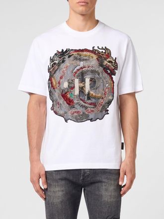 Philipp Plein T-shirt PP ricamata con perline