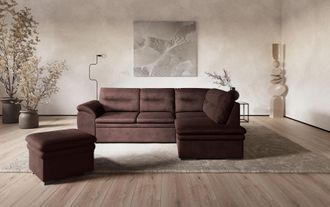 Cotta Ecksofa »Leandra L-Form« wahlweise mit Bettfunktion & Bettkasten