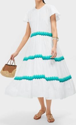 Oliphant V-Neck Maxi Dress In Pacifica Aqua