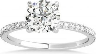 Allurez Lab Grown Diamond Hidden Halo Engagement Ring 14k White Gold (0.33ct)